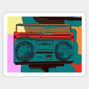 Radio Retro Pop-Art Comic Sticker